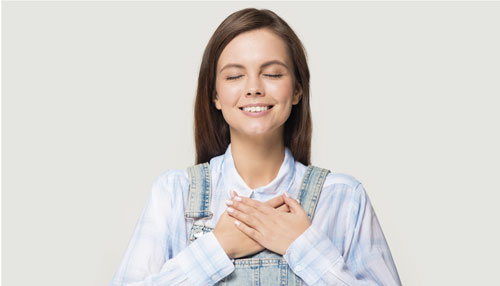 mujer feliz