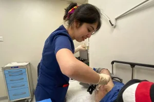 Enfermera con paciente