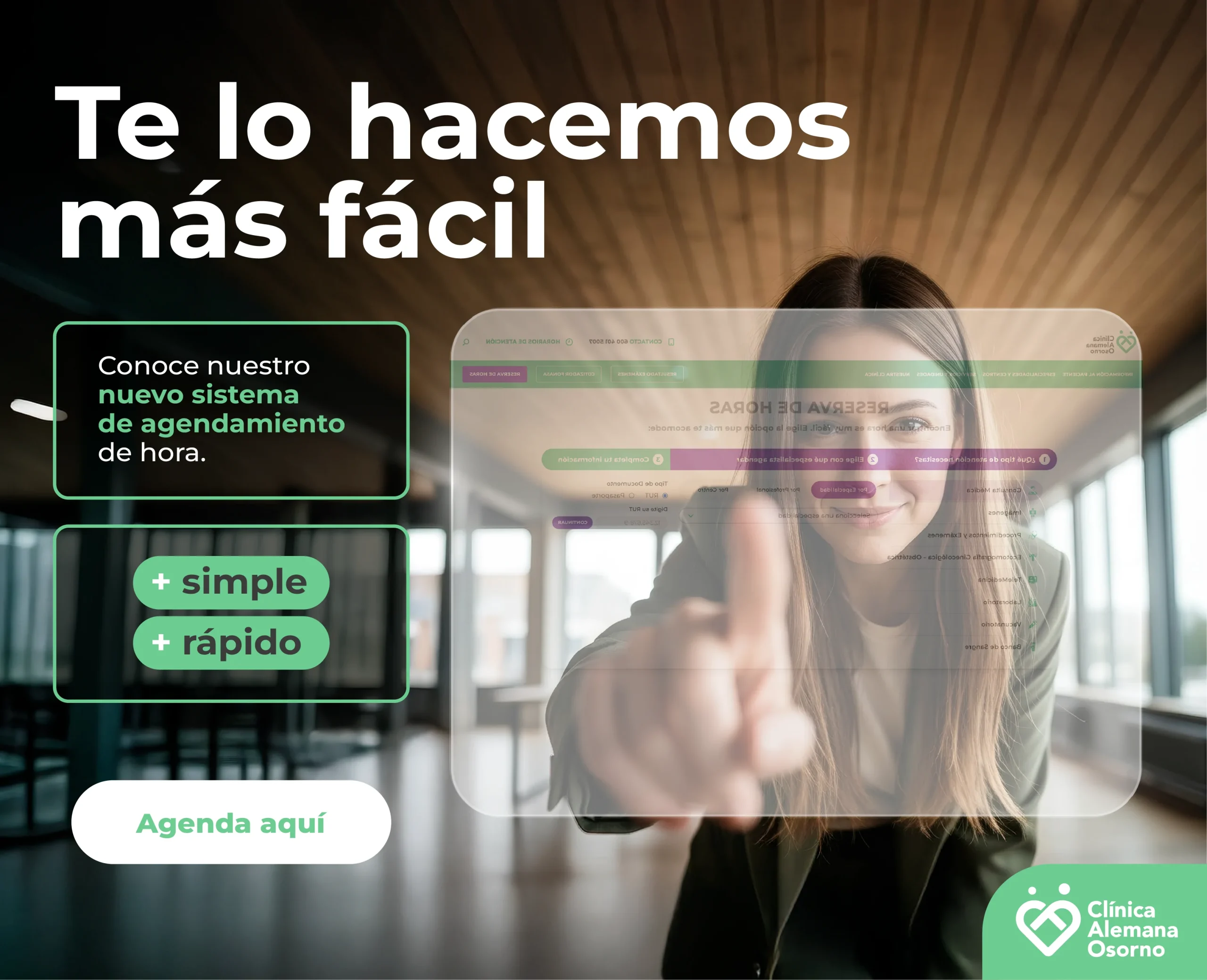 Reserva tu hora - Clínica Alemana Osorno