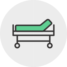 Hospitalización, exámenes, insumos, medicamentos y pabellón.